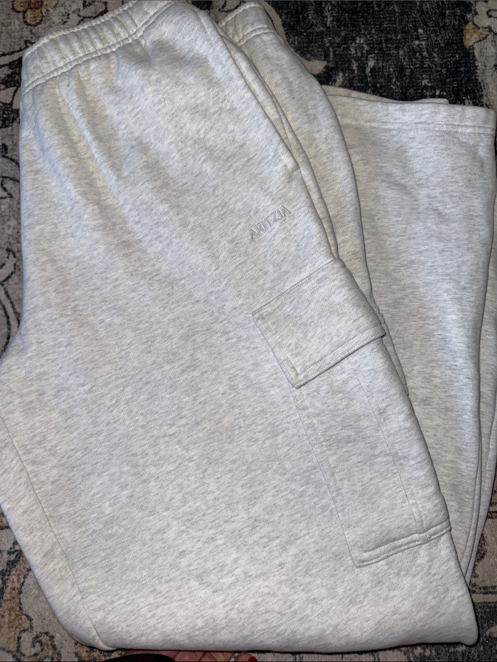 Aritzia Light Gray Cargo Sweatpants - Picture 1 of 5